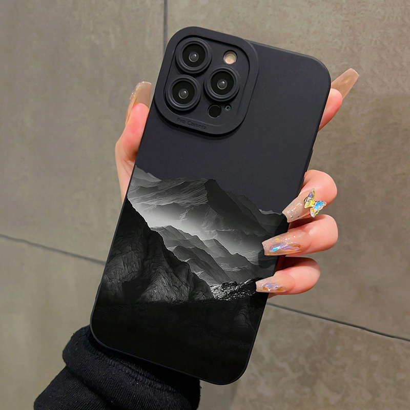 Receipt Printer Thermal - 블랙 마운틴 INS 디자인 실리콘 폰