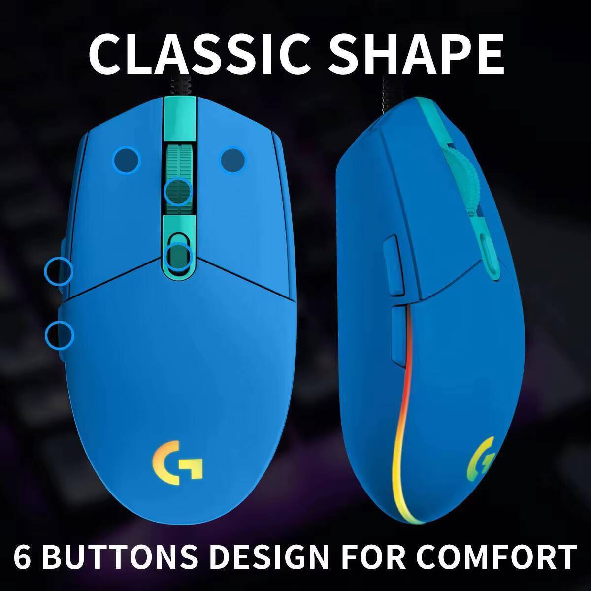 로지텍 G203 게이밍 마우스 8000 DPI 센서 R - Logitech Mouse G203 리뷰 및 가격