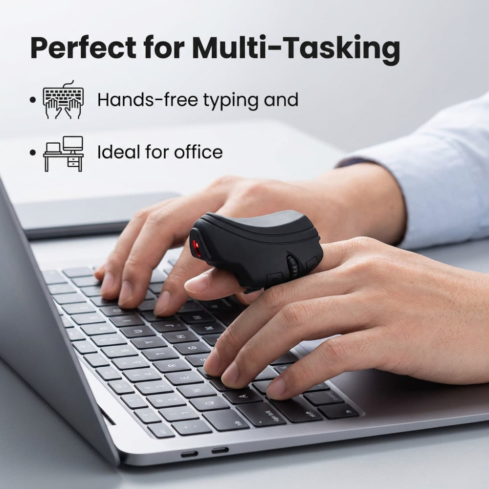 핑거 링 마우스 1000DPI 간편한 제어 고효율 무선 - Office Technologies 리뷰 및 가격