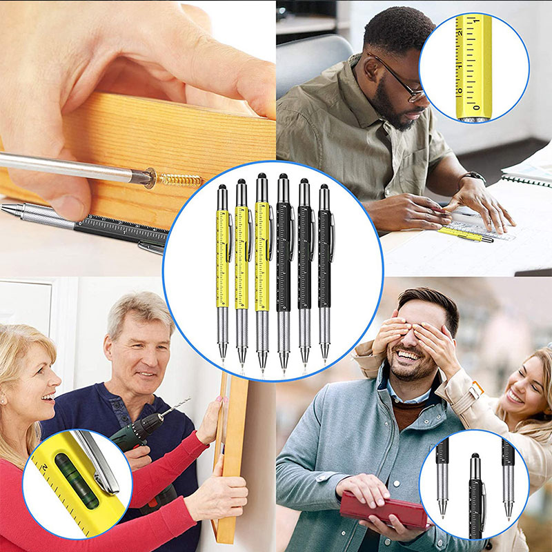 6-in-1 다기능 볼펜 휴대용 공구 (측정 기능, 기 - Office Technician 리뷰 및 가격