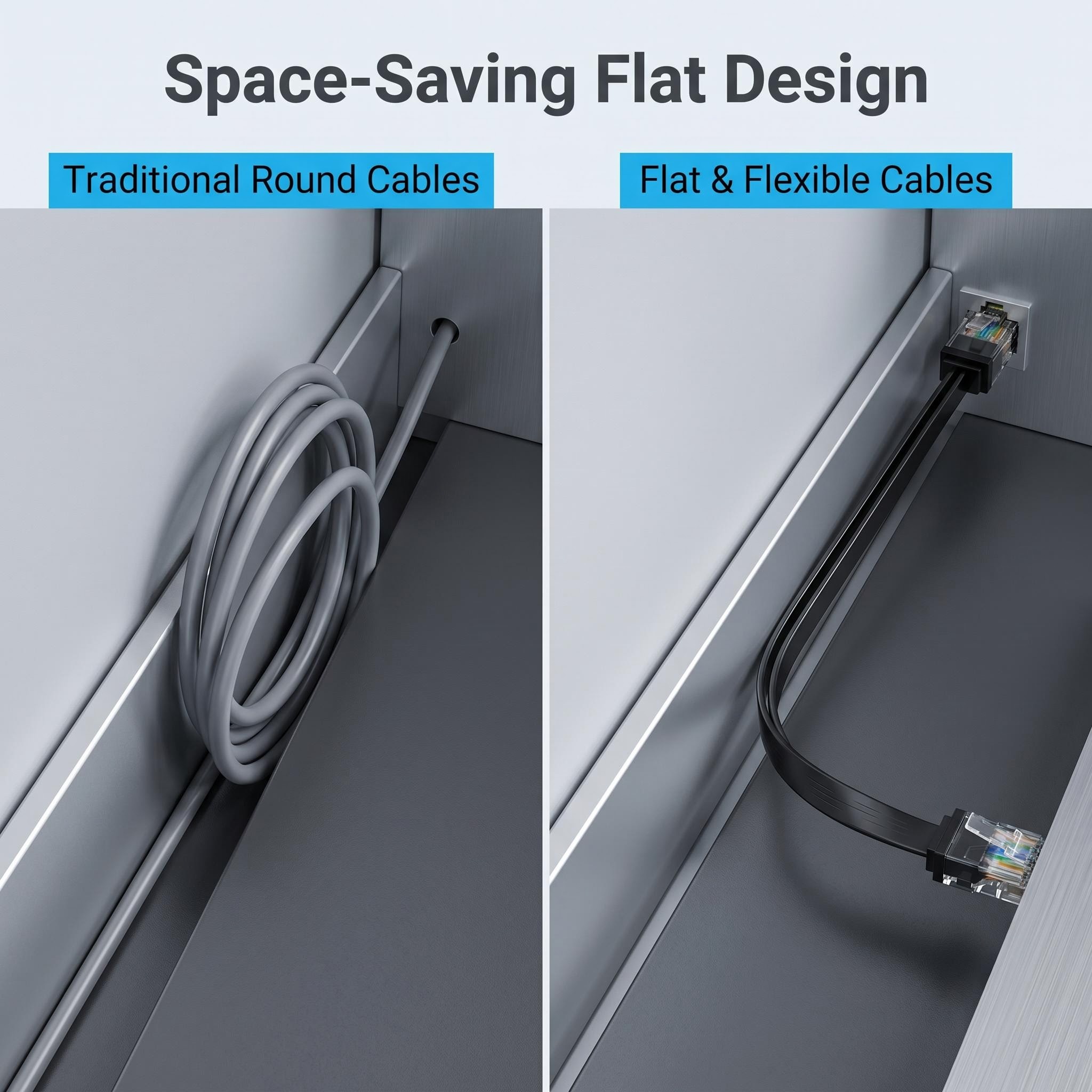 24팩 CAT6 짧은 플랫 이더넷 케이블, 스위치 라우 - Power Over Ethernet 리뷰 및 가격